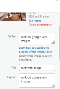 rank on google with images